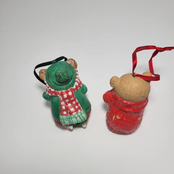 2 Hallmark Sugar Bear Bell Ornaments Vintage Christmas - Picture 5 of 6